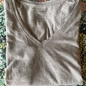 Banana Republic Heather Gray V-Neck Tee